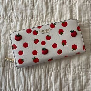 Kate Spade Red Tomato Pattern Wallet
